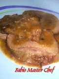 Roast beef di vitello al forno con salsa di funghi porcini