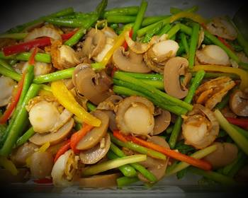 Popular Cuisine Scallops Mixed  Practical Delicious