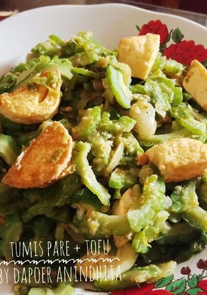 Foto resep Tumis pare + tofu endess