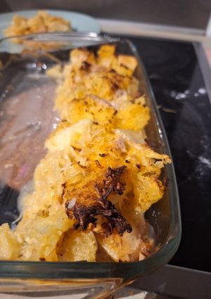 Une photo de Gratin courge spaghetti au munster