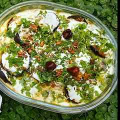 A picture of Baingan ka Raita.