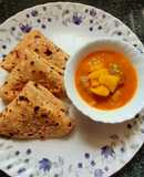 Mooli paratha with Parwal sabji