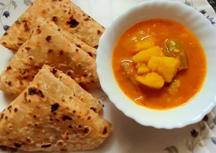 How to Prepare Ultimate Mooli paratha with Parwal sabji