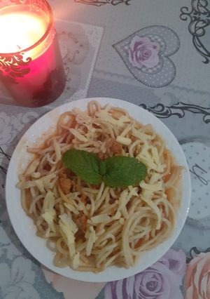 Une photo de Spaghettis à la sauce bolognaise