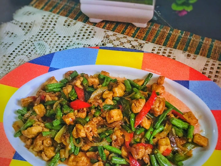 Langkah Gampang Membuat Resep Tumis Pedas Tahu dan kacang panjang yang Lezat Sekali Anti Ribet, Mantap