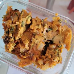 Onion dry besan vegetable A picture of Onion dry besan vegetable.