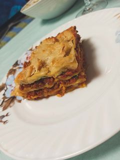 Фото Мясная лазанья со шпинатом.