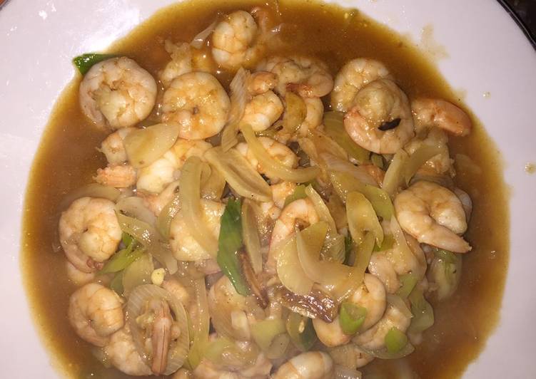 makanan Tumis udang saus tiram Anti Gagal