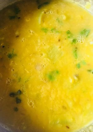 A picture of Lauki moong daal.