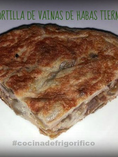 Una foto de Tortilla de Vainas de habas tiernas