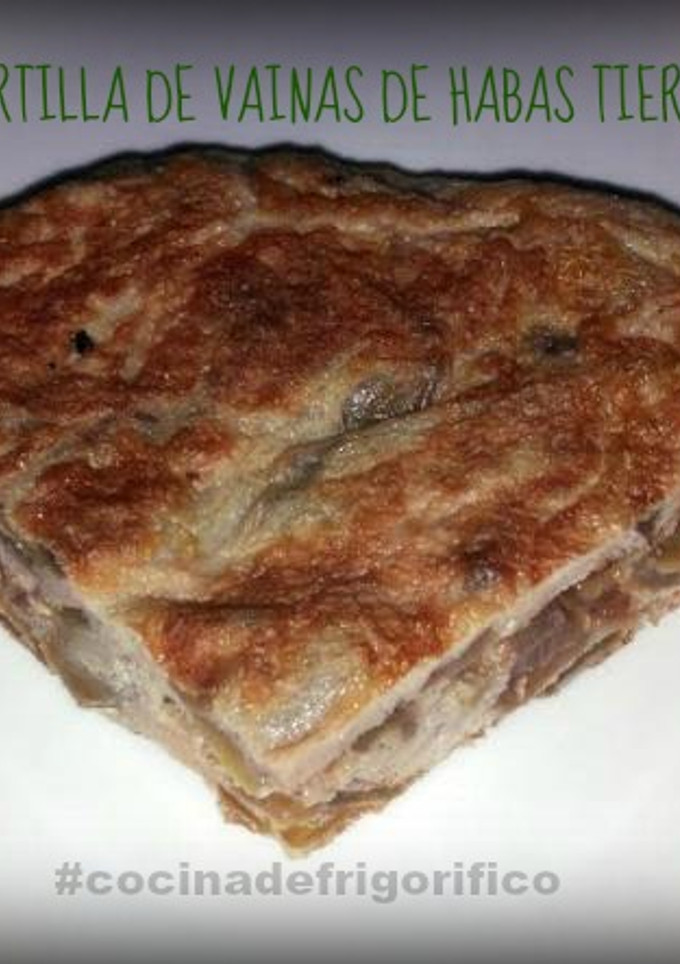 Una foto de Tortilla de Vainas de habas tiernas
