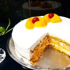Mango fresh cream cake A picture of Mango fresh cream cake.