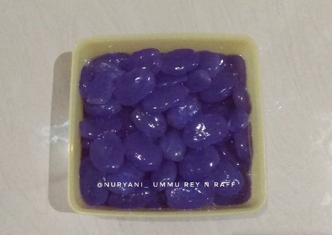 Kolang Kaling dg natural colouring dr bunga telang