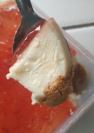 Foto resep Strawberry cheescake simple banget 😍