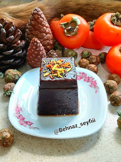 عکسی از دستور دسر خرمالو بدون شکر🍅 (با سه قلم)