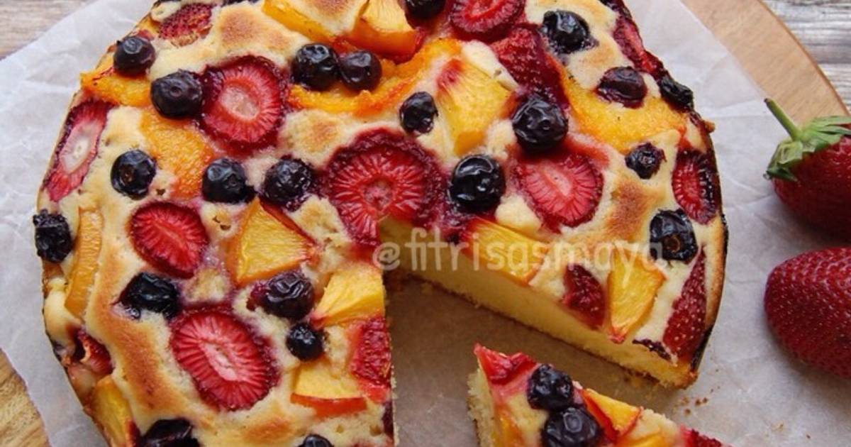 Resep Fruit Pastry Cake oleh Antik Mustika Sari - Cookpad