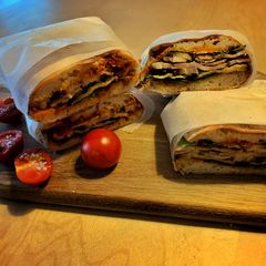 No knead panini bread A picture of No knead panini bread.