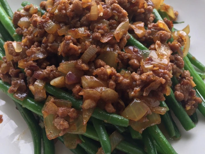 Cara Sederhana Membuat Resep  Tumis Buncis Daging Cincang yang Enak, Lezat