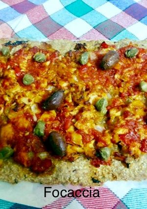 Φωτογραφία της συνταγής Focaccia με αλεύρι ολικής κ τόνο!