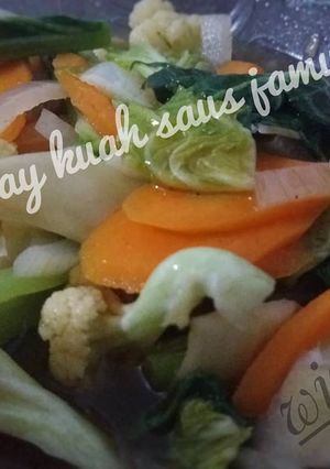 Foto resep Capcay kuah saus jamur