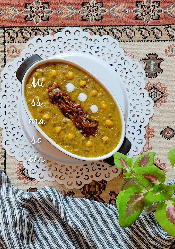 عکسی از دستور آش گندم با سبزی