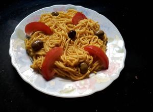 صورة لوصفة سباقيتي بلبيض والجبن 🍲🍲