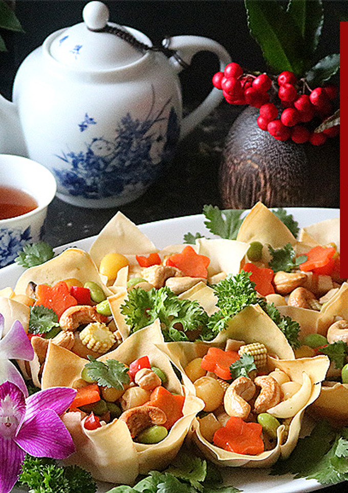 素金玉滿堂杯|素燴什錦|賀年菜【影音】 的食譜成品照片