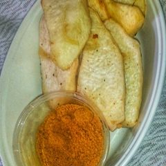 Fried yam A picture of Fried yam.