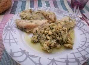 Foto principal de Abadejo en salsa verde con gambas