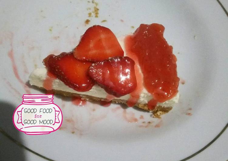 Strawberry Cheese Cake No Baked