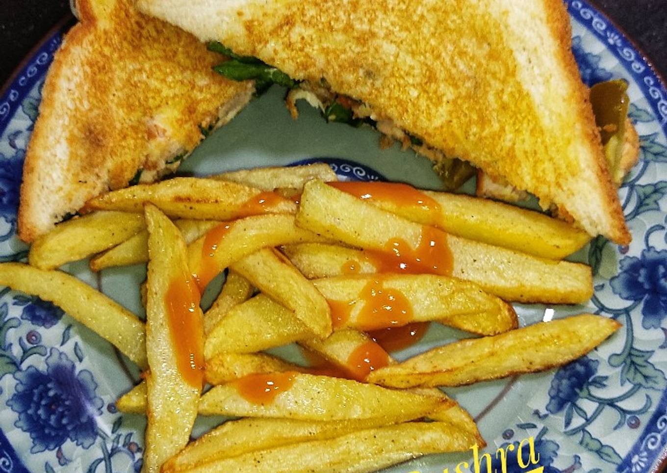 Smoke Chicken Sandwich With French Fries 🍟🥪