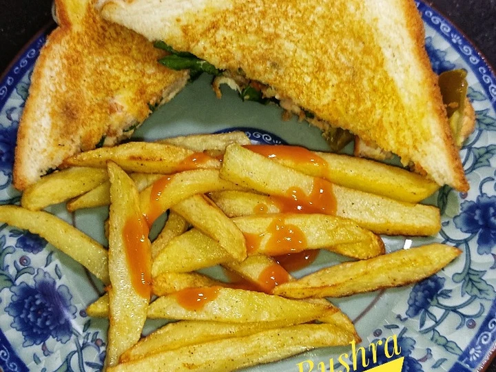 Recipe Smoke Chicken Sandwich With French Fries ππ₯ͺ the  Makes Drooling You can take Joss in your mouth