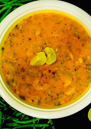 A picture of Fali Dhokli cluster beans.