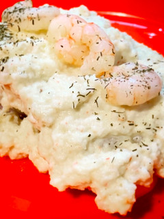 Una foto de Merluza con mahonesa de gambas en 5 minutos