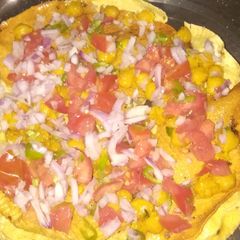 A picture of Chana papad masala.