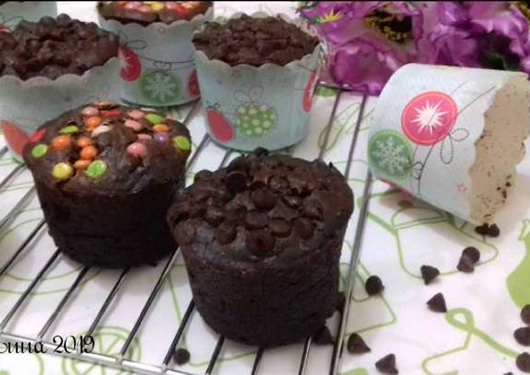 Cara Gampang Membuat (39.1) Chocolate Custard Muffin Anti Gagal