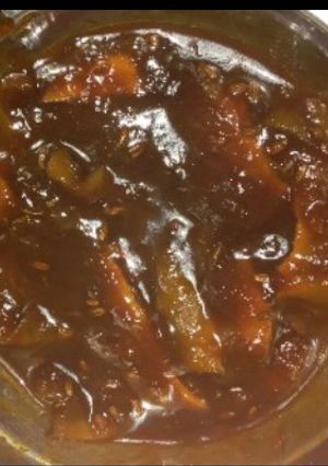 A picture of NAVRATN CHUTNEY OR RAW MANGO 🥭 LAUNGI OR MASALA MANTRA.
