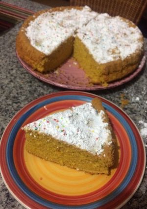Una foto de Torta de zanahoria y naranja