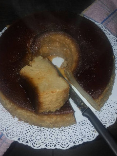 Una foto de Budín de pan con dulce de leche