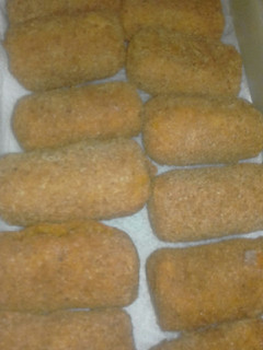 Una foto de Croquetas de calabaza y papa rellenas de queso y panceta