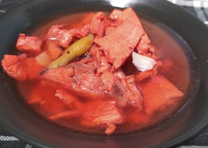 Sop ayam masak merah tanpa minyak🤤🐔👍