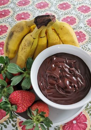 Una foto de Ganache de chocolate al agua