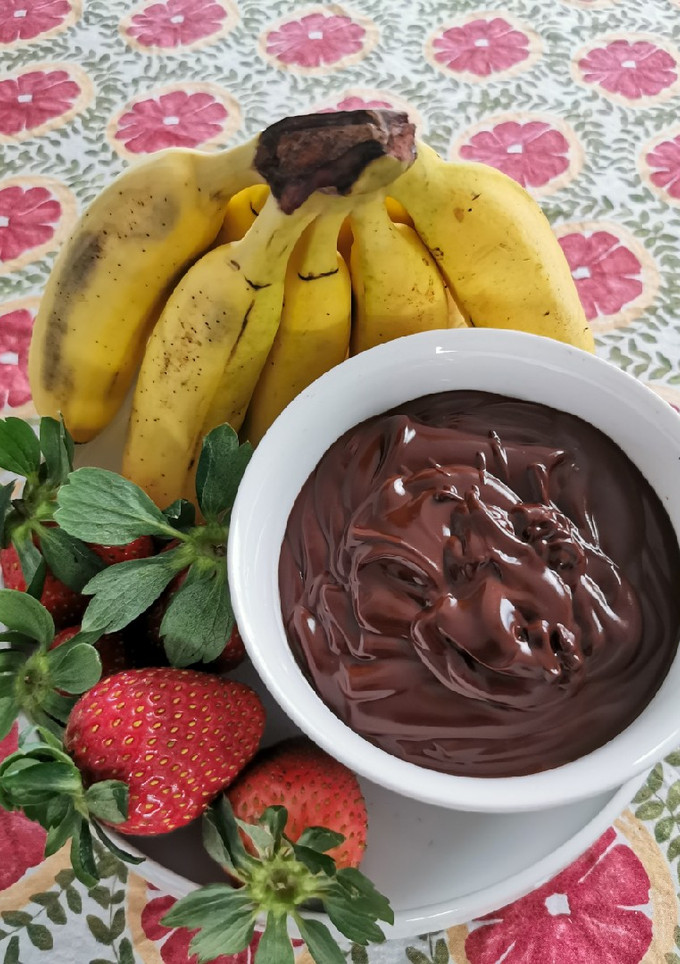Una foto de Ganache de chocolate al agua