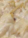 Chicken Bacon Ranch Stuffed Shells with Parmesan Garlic Sauce