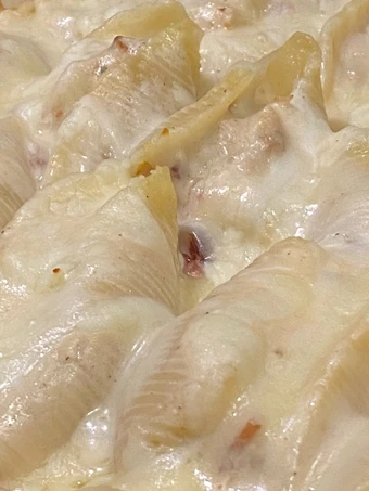 Easy Way Make Recipe Chicken Bacon Ranch Stuffed Shells with Parmesan Garlic Sauce that is Perfect, Really Delicious}