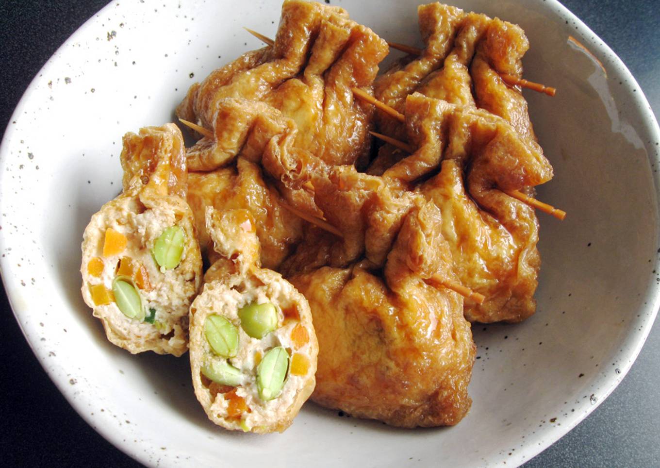 Chicken Mince in Abura-age (Thin Fried Tofu)
