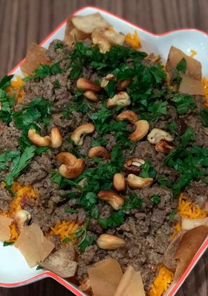 صورة لوصفة فتة شاورما لحمة