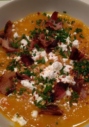 A picture of Roasted Butternut Squash Soup.