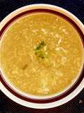 Oriental egg-drop sweet corn soup