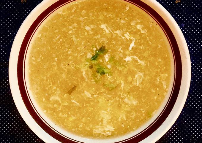 Oriental egg-drop sweet corn soup